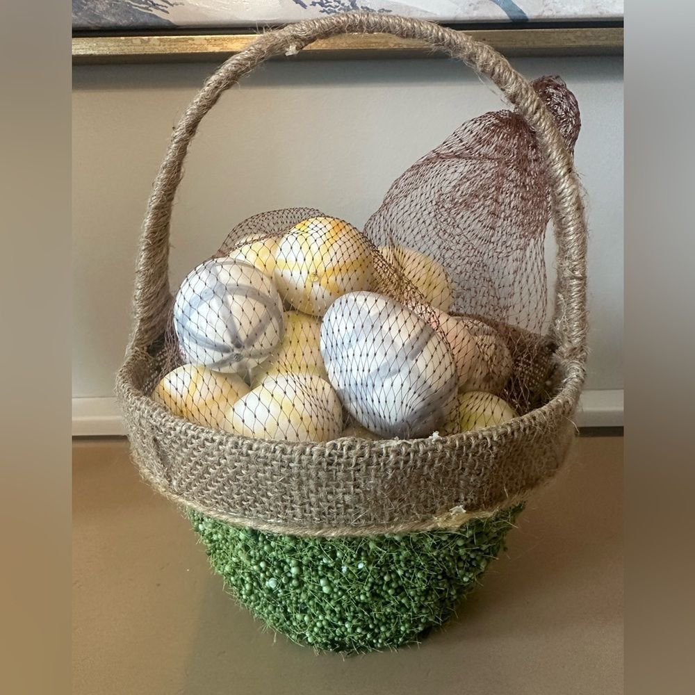 Pier 1 Easter Basket & Faux Easter Eggs